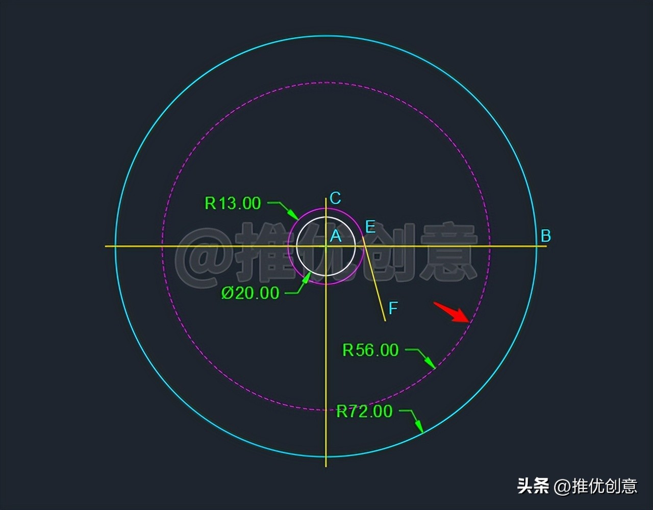 cadr22圆弧的绘制,cad2007怎么画r10的圆弧