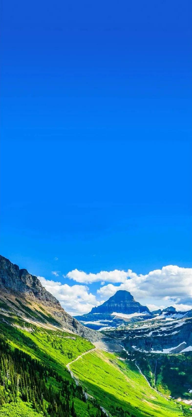 草原蓝天白云超清大自然手机壁纸,手机曲屏经典蓝天白云风景壁纸