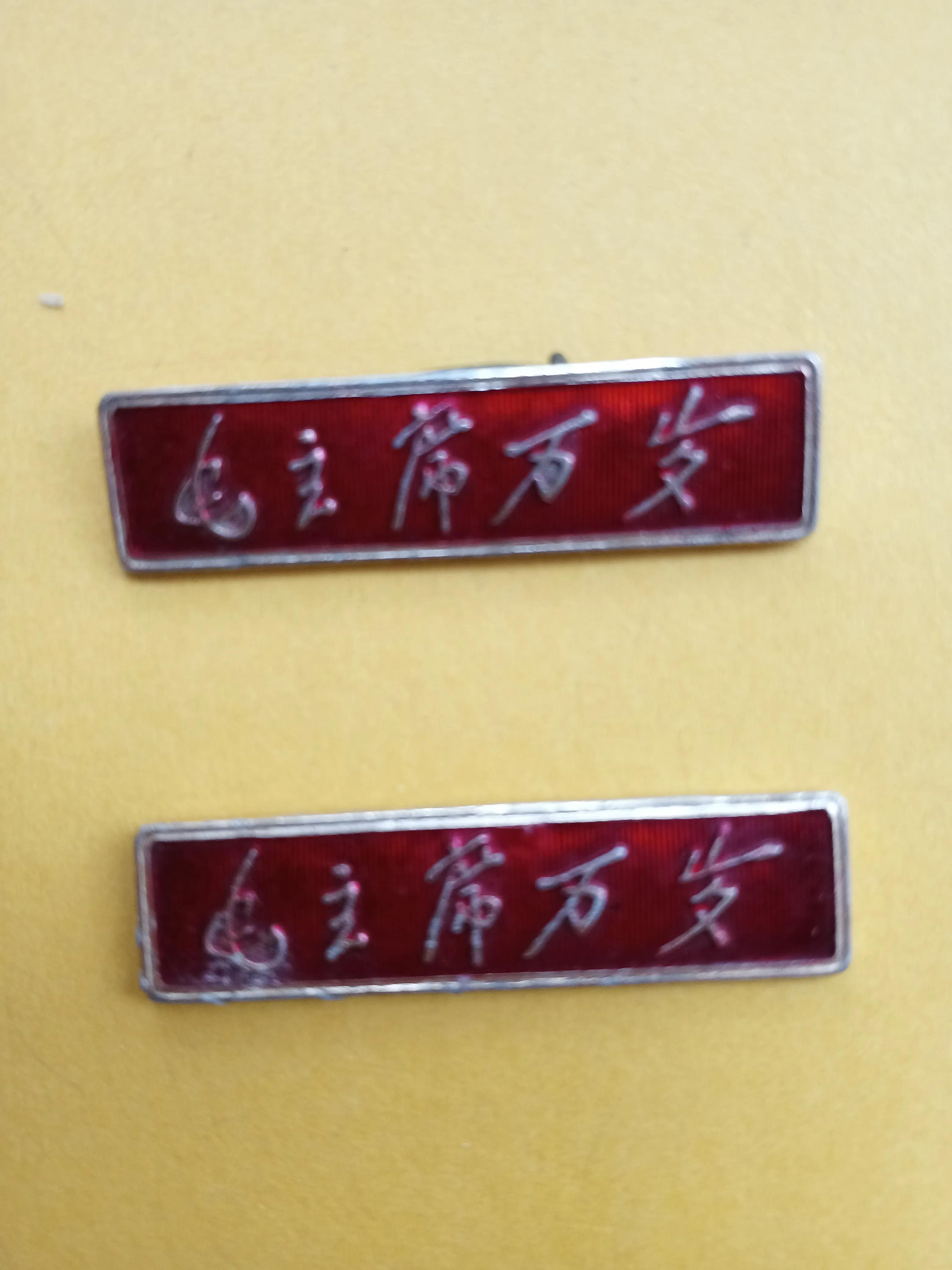 毛主席像章，那个特殊年代的历史记忆。〈十二〉长像章和标语胸章
