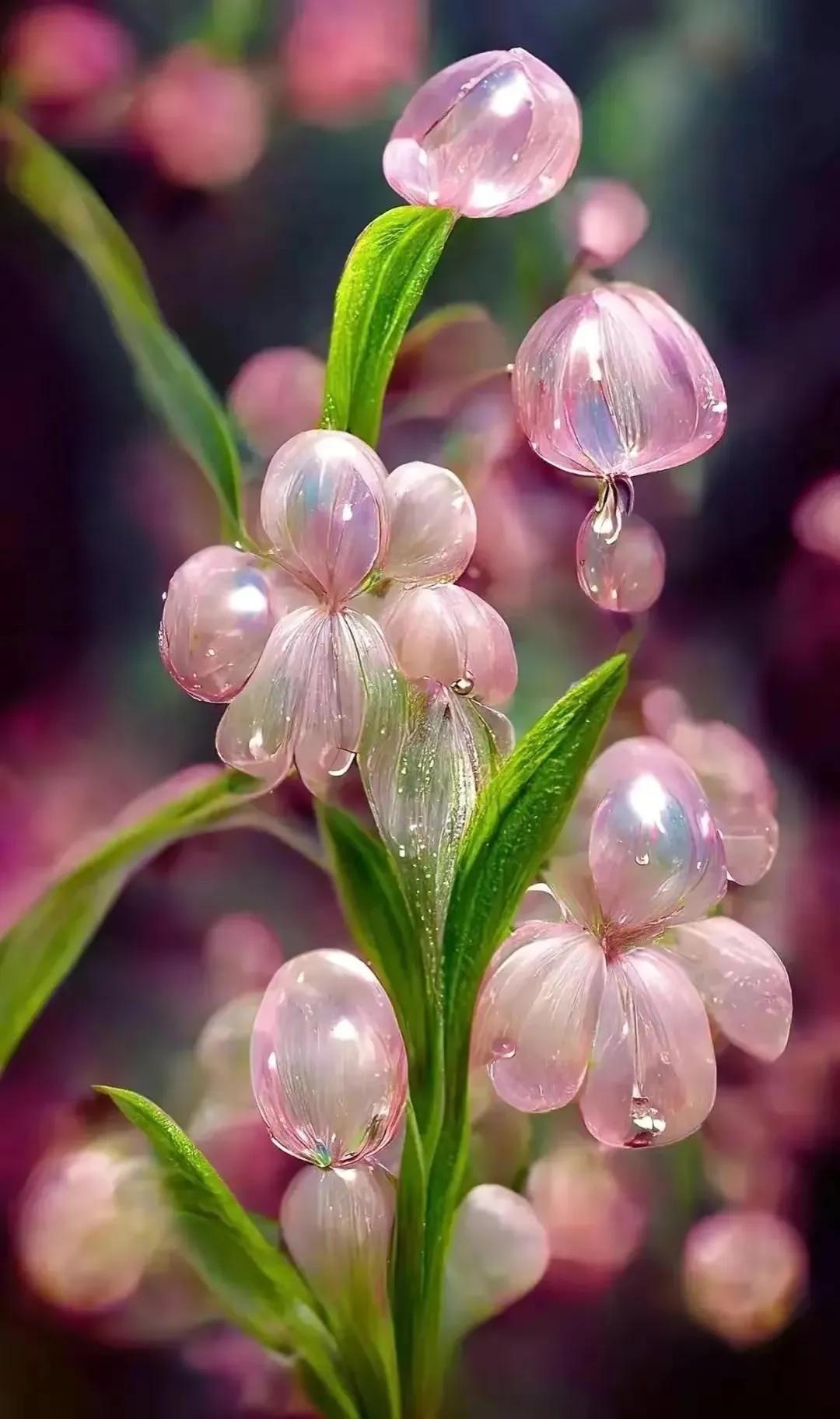 晶莹剔透的水晶花,超美丽的水晶花图片