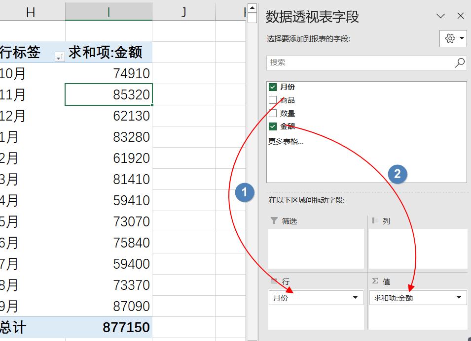 数据透视表求和项怎么按金额排序,透视表如何能按照自己要求排序