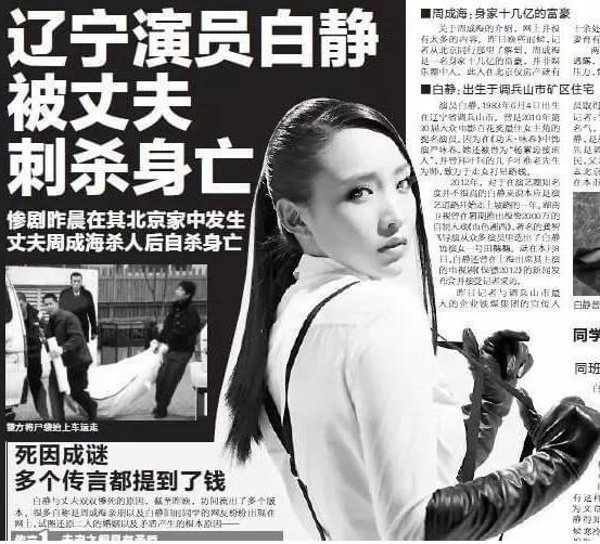 白静个人资料简介曝光,从当红女演员到无人问津