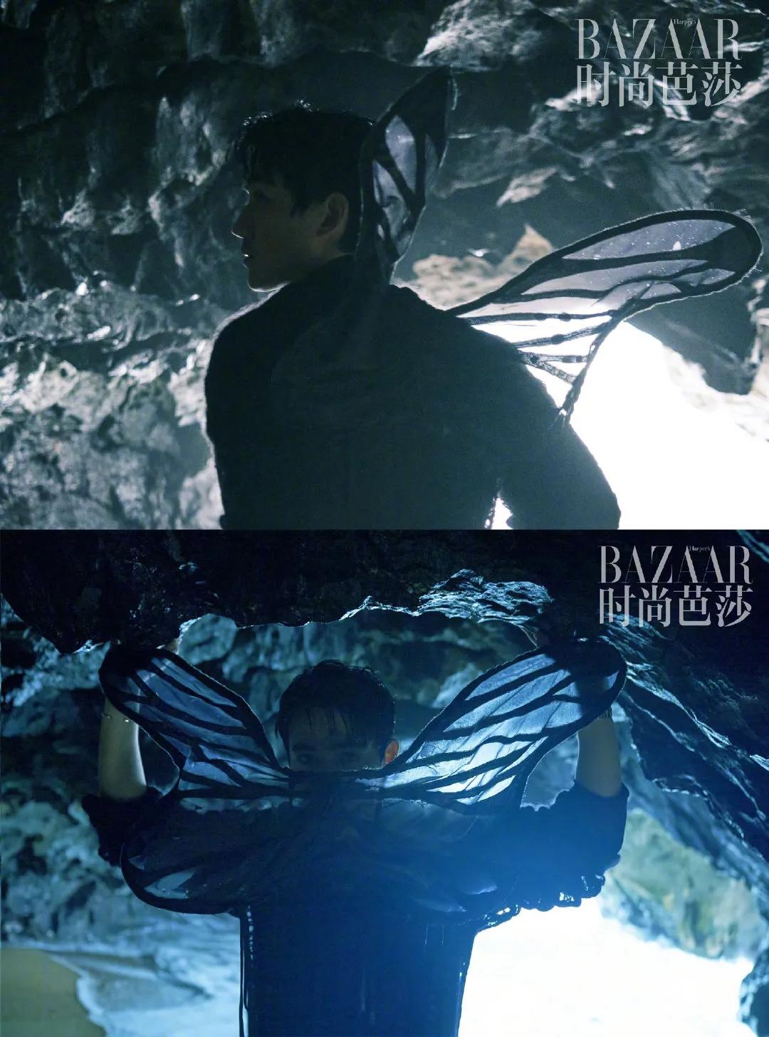 时尚芭莎肖战银发造型高清,肖战登时尚芭莎封面人物