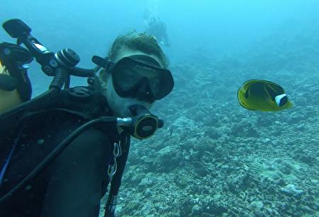 国外美女姐姐海里偶遇一只小鱼，竟引发神奇友谊！网友：前世情人