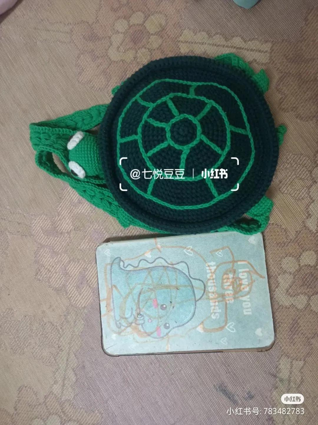 小乌龟双肩包编织教程,钩针兔子双肩包教程