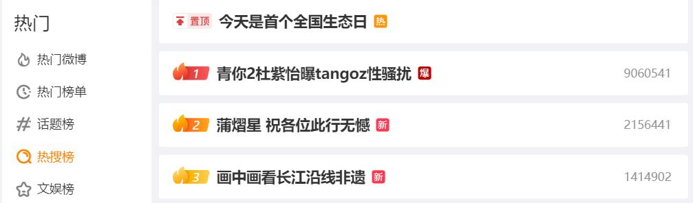 #TangoZ被曝性骚扰#冲上微博热搜第一，本人回应：坚决否认！