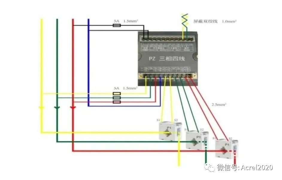 安科瑞amc电表接线图示,安科瑞acr三相电度表按键解释