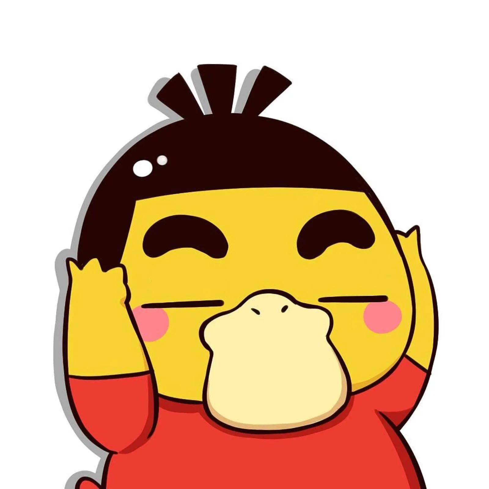 可达鸭头像原版,可达鸭系列头像插画