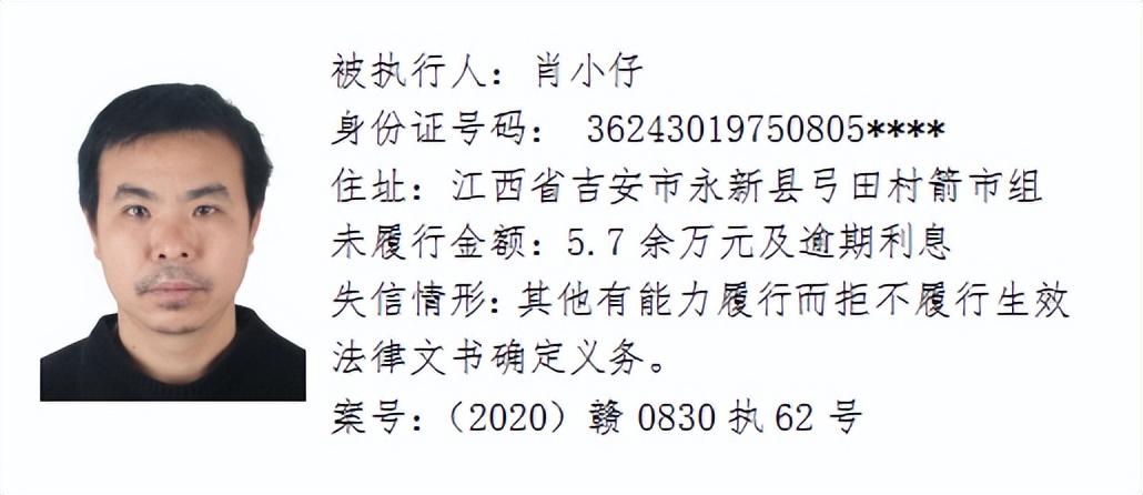 欠了几千元都不还，和他们打交道请小心！吉安这64人被曝光！