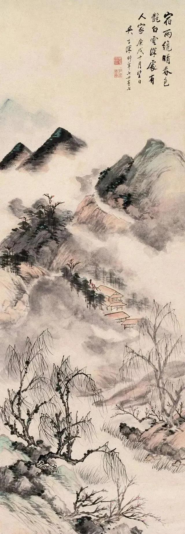 国画山水画中的四季的景色,35幅绝美山水图这才是国画的灵魂