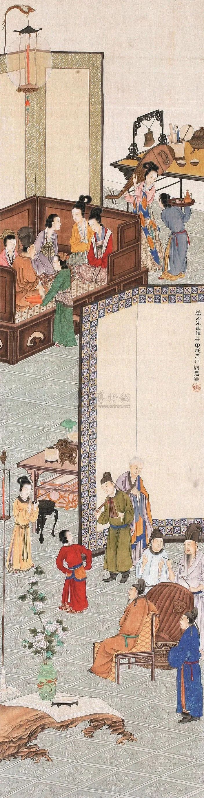 现代著名画家刘凌沧人物作品欣赏,刘凌沧中国工笔人物画技法