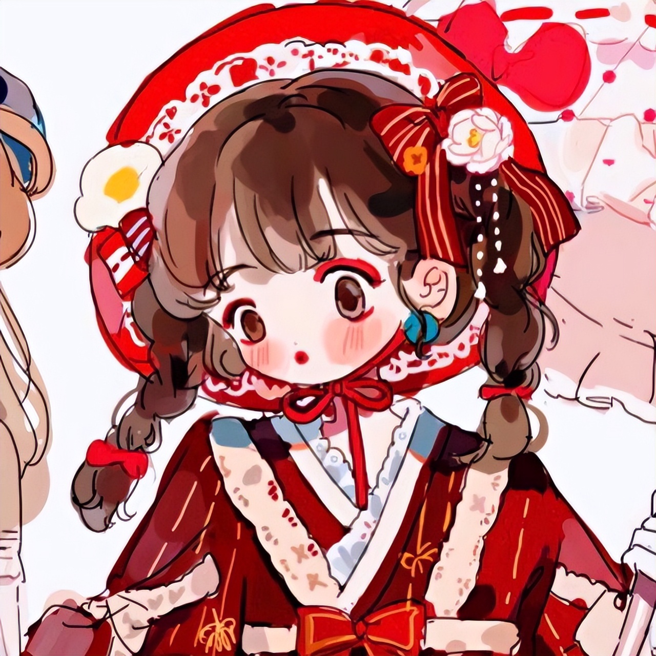 闺蜜头像加情侣头像同时用,一半闺蜜头像一半情侣头像