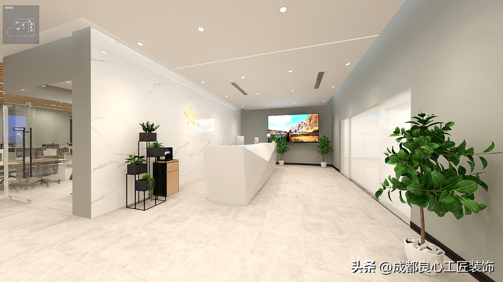 现代简约风工装|星光无垠1000㎡办公室装修,星辰大海,共赴征程