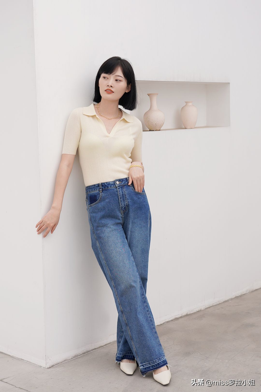 小个子雪纺v领上衣质感,女生穿搭ins高级质感上衣