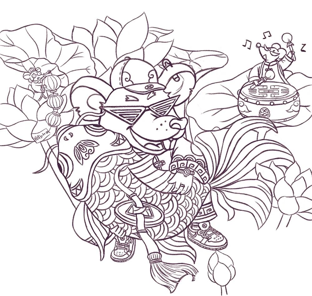 国潮风海报创意设计,国潮插画手绘初学者入门教程