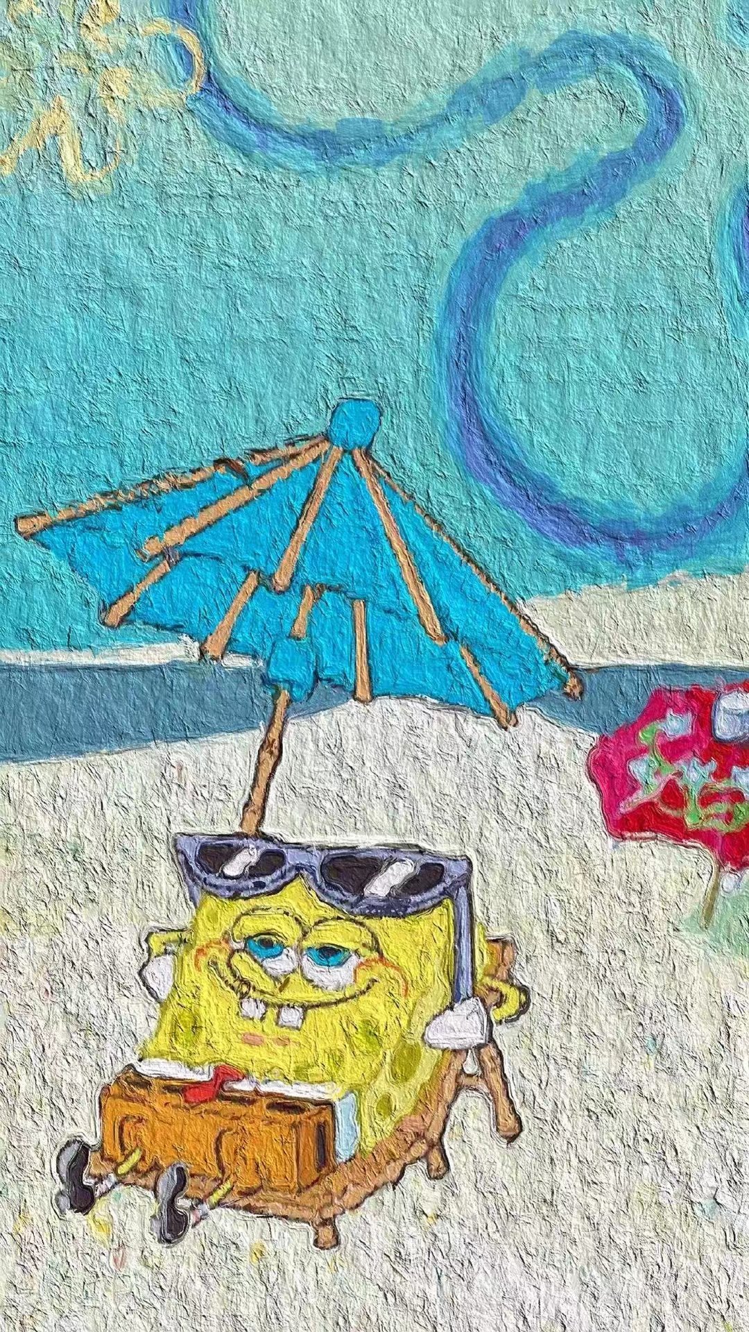 海绵宝宝抓水母壁纸,海绵宝宝与派大星抓水母的壁纸