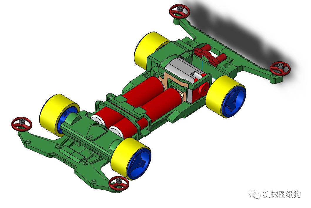 遥控车3d模型图 (solidworks简易汽车模型)