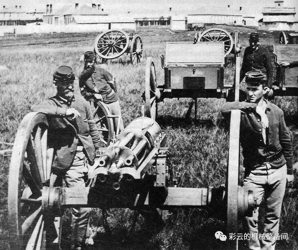 加特林机枪造图,用木头造的加特林机枪