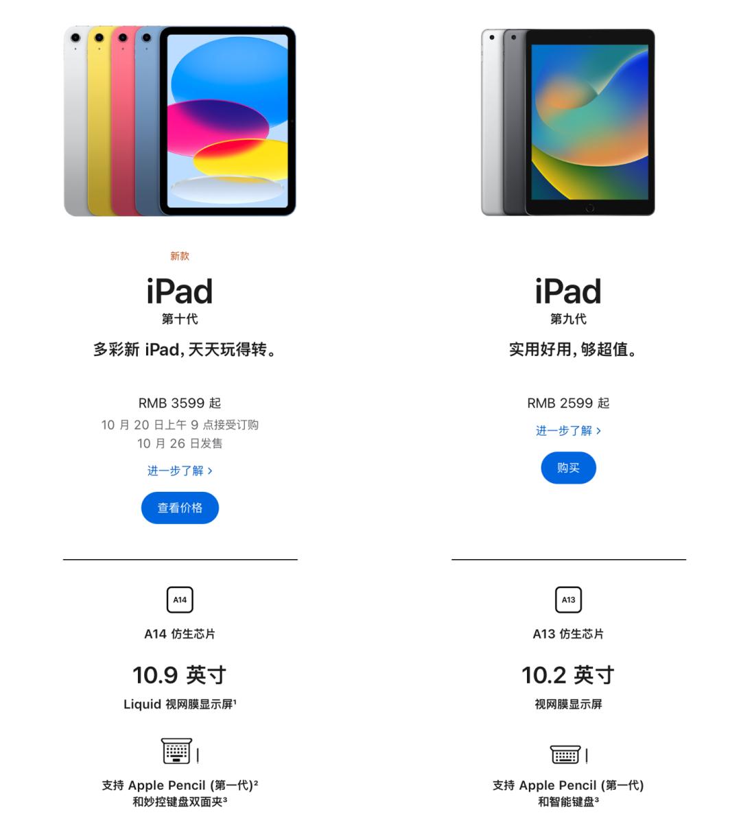 苹果平板ipad10代和pro有啥区别,ipad2018pro和ipad10哪个好