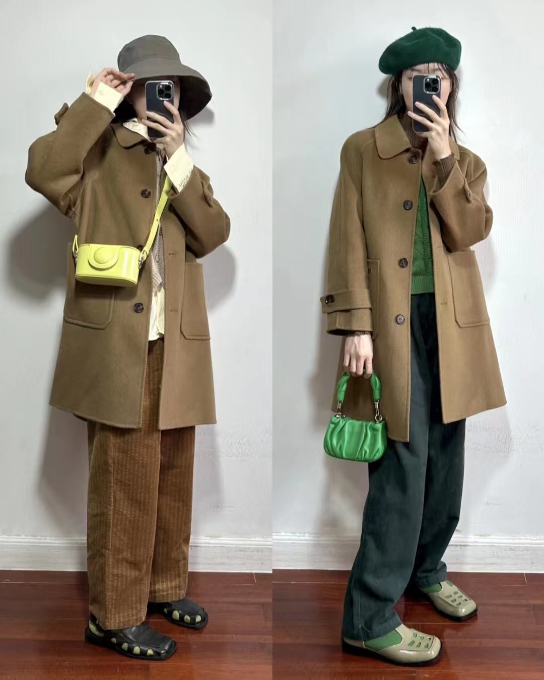 驼色浴袍大衣怎么搭配更高级,大衣棉服驼色穿搭女秋冬