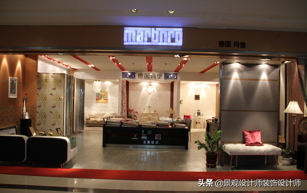 窗帘壁纸店装修,广州窗帘店设计案例图片