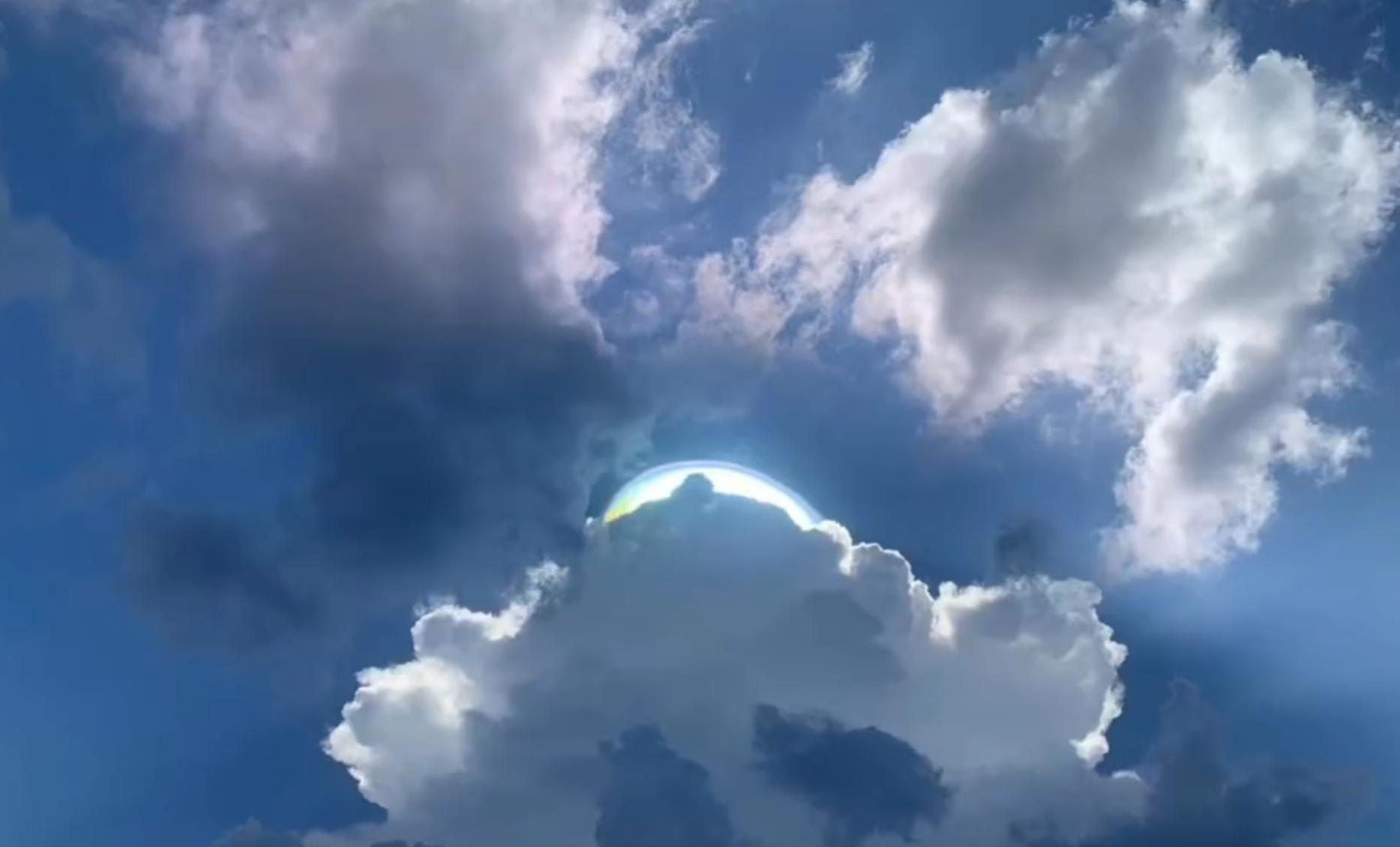 罕见“七彩祥云”现身浙江,形成条件极其苛刻,是好运的预兆吗?