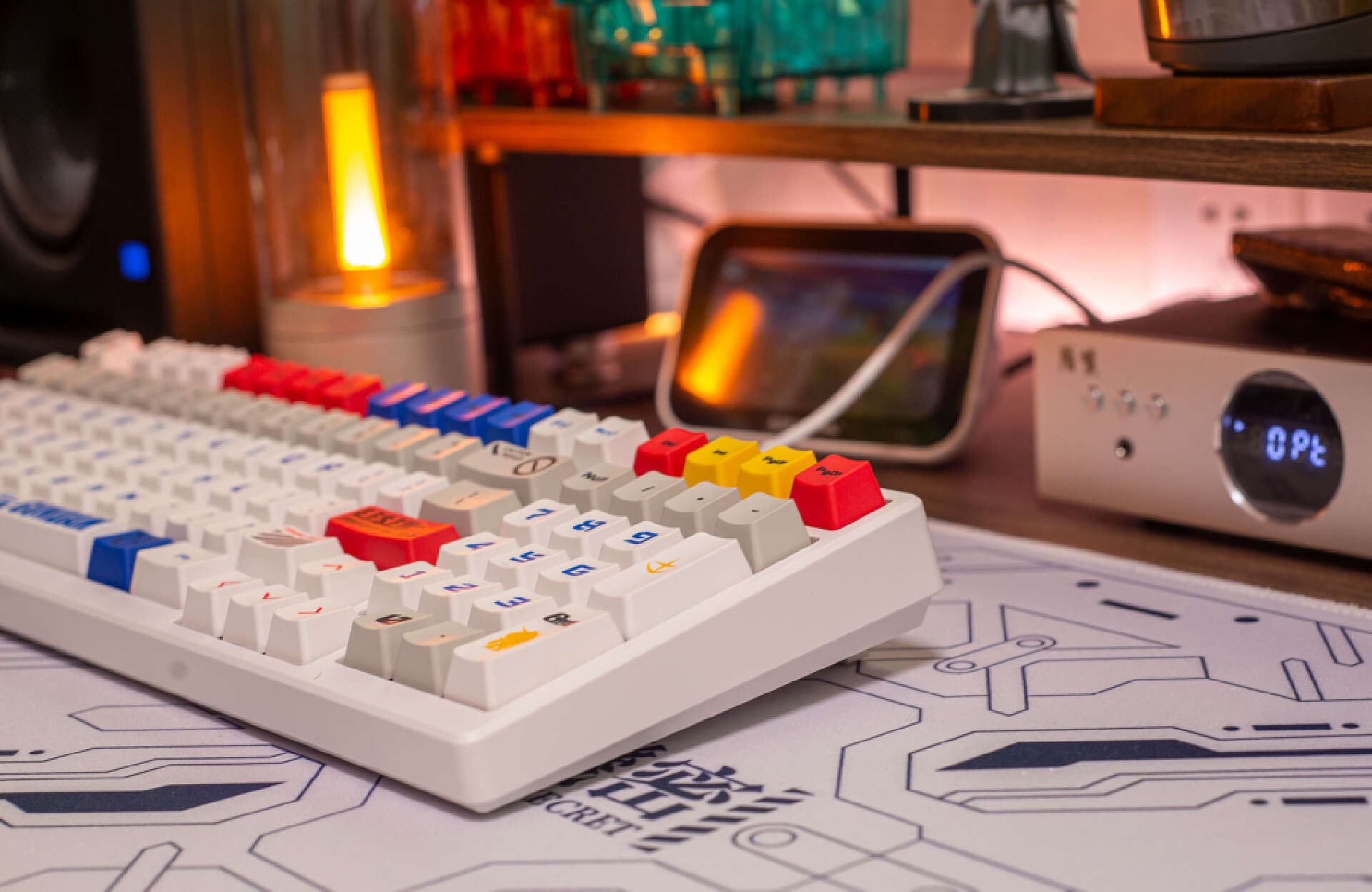 ikbc高达联名键盘值得买吗青轴,ikbc高达联名键盘87键开箱1.0版本