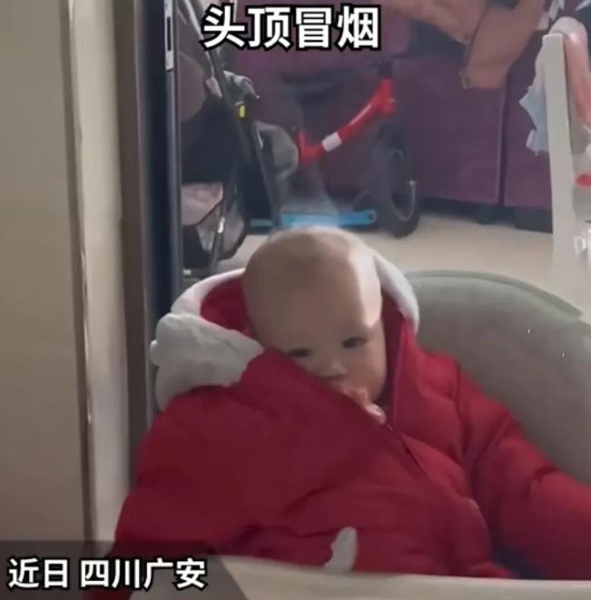 一岁小孩发烧头上冒烟,1岁宝宝发烧头顶冒烟视频