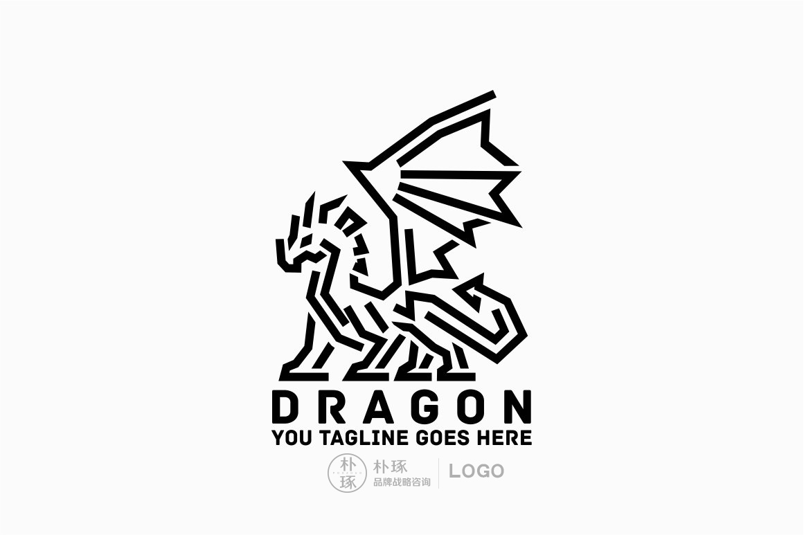 龙元素的logo设计,恐龙logo设计图