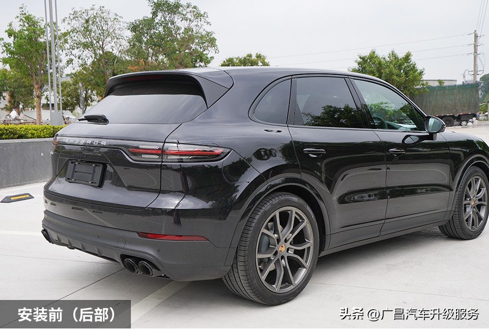 卡宴22寸exclusivedesignsport轮毂,20款保时捷卡宴coupe改色