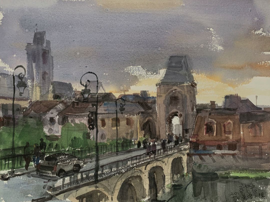 郭宁油画水彩画作品集,诗情画意