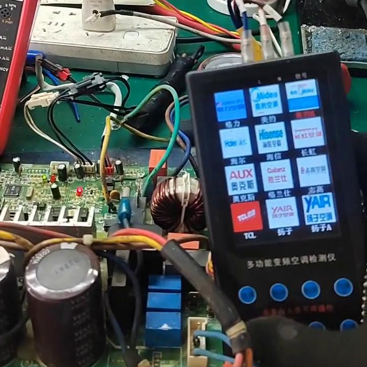 美的柜机空调E8故障维修,美的柜机变频压缩机启动就停机