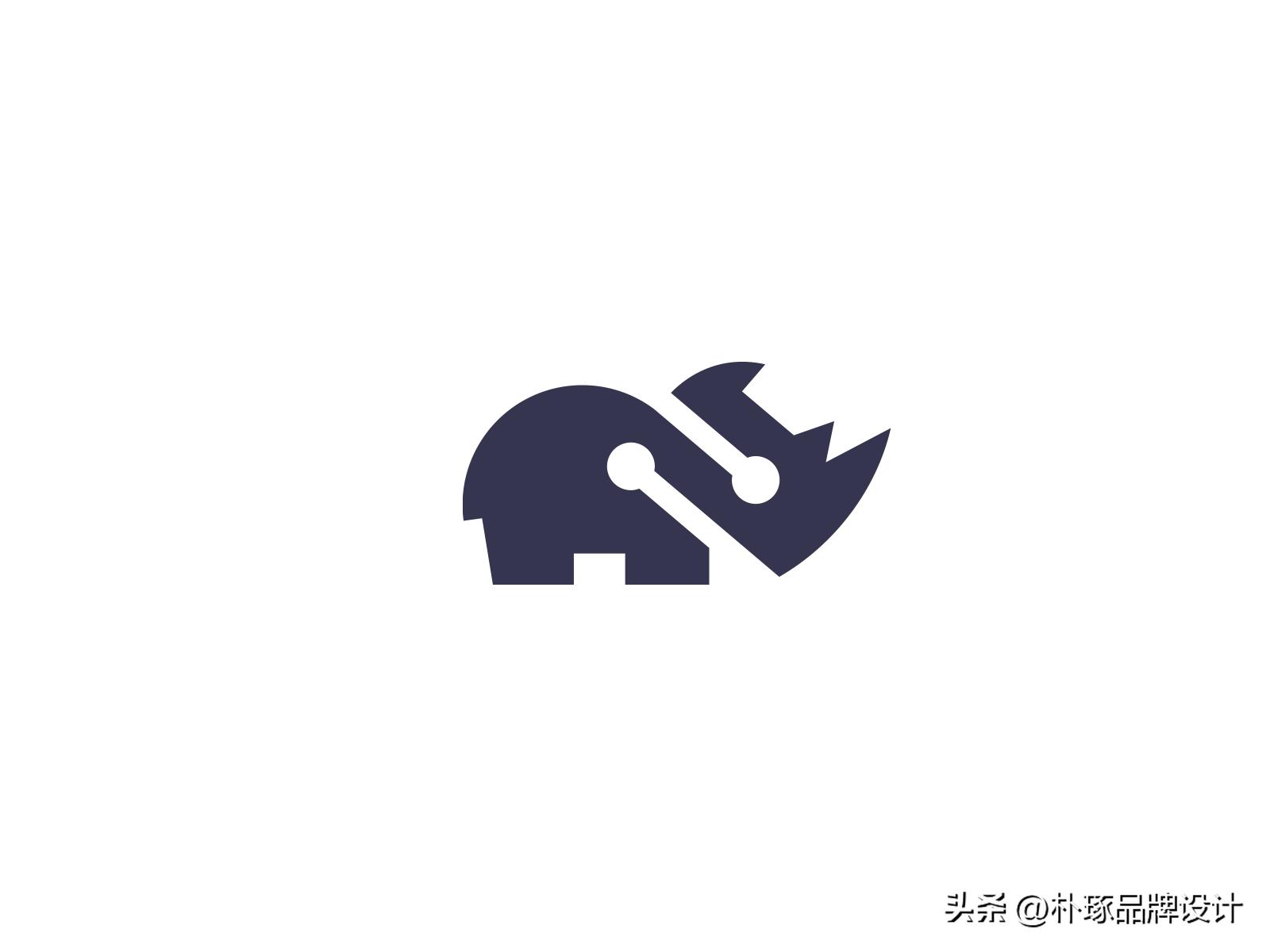 张开血盆大嘴IP动物形象河马元素logo创意集锦