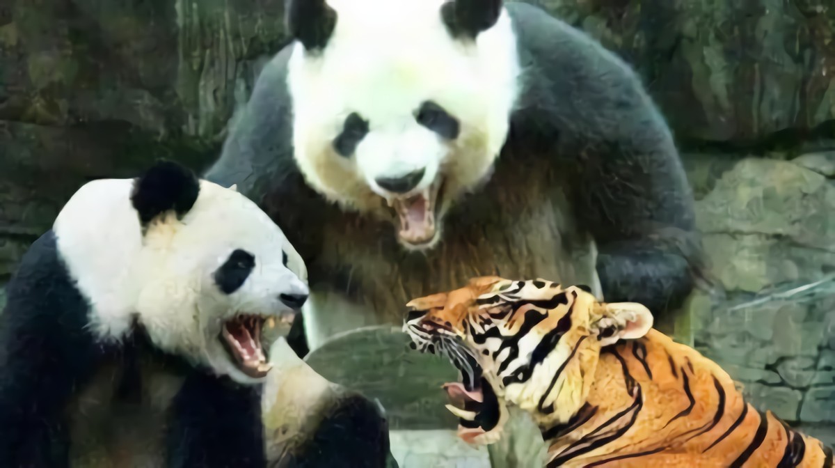 熊猫为什么那么少被老虎狮子吃,老虎狮子为什么不敢对熊猫下手