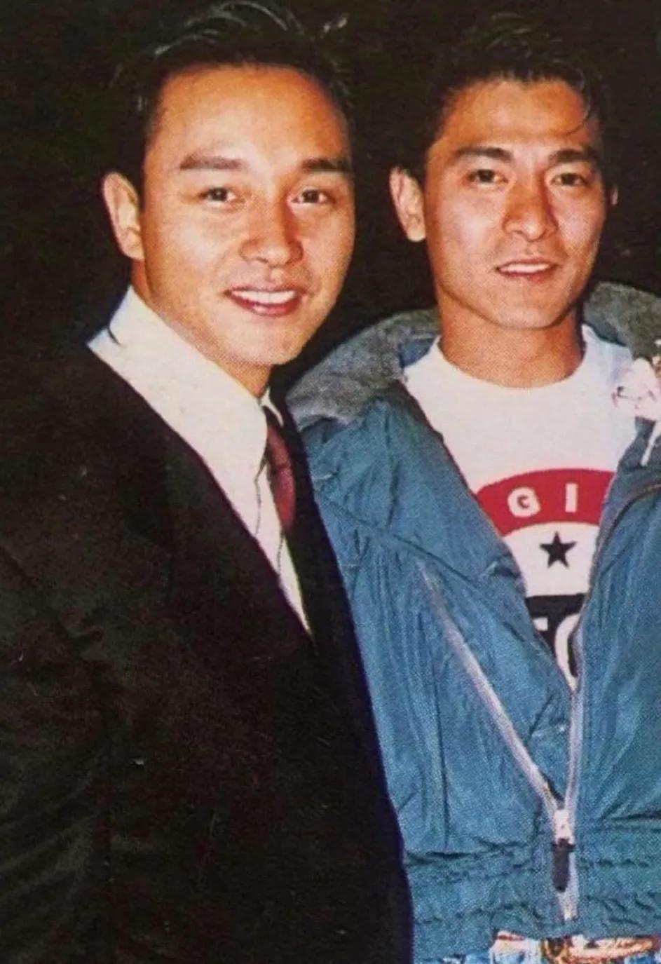 张国荣陈凯歌梅艳芳巩俐合照,张国荣梅艳芳巩俐首映礼