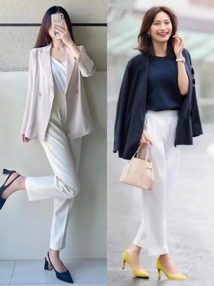 白色“裤子”的四种搭配思路，照着穿时髦又显气质，想不美都难