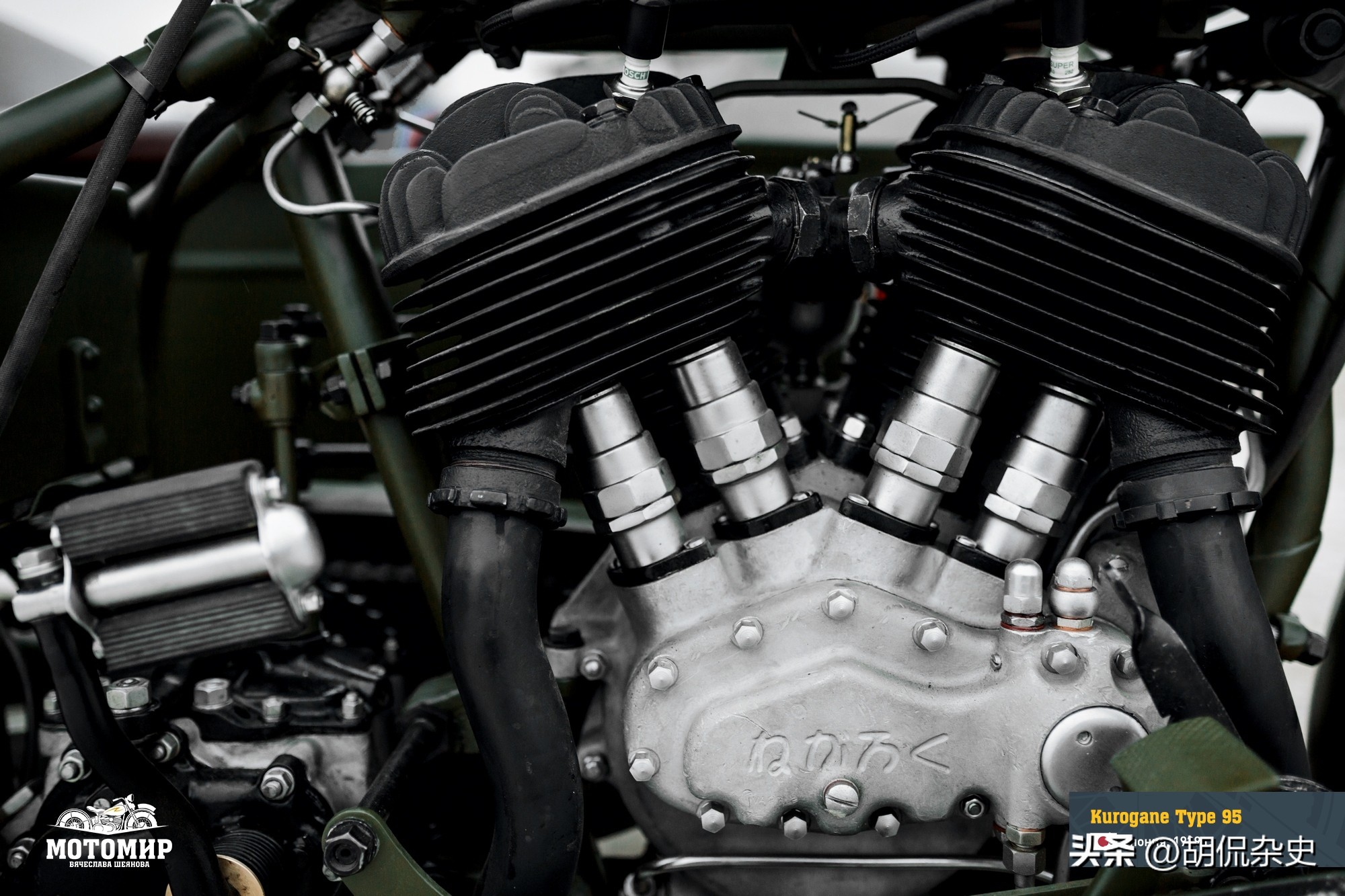 95式军用摩托,日军挂式摩托车