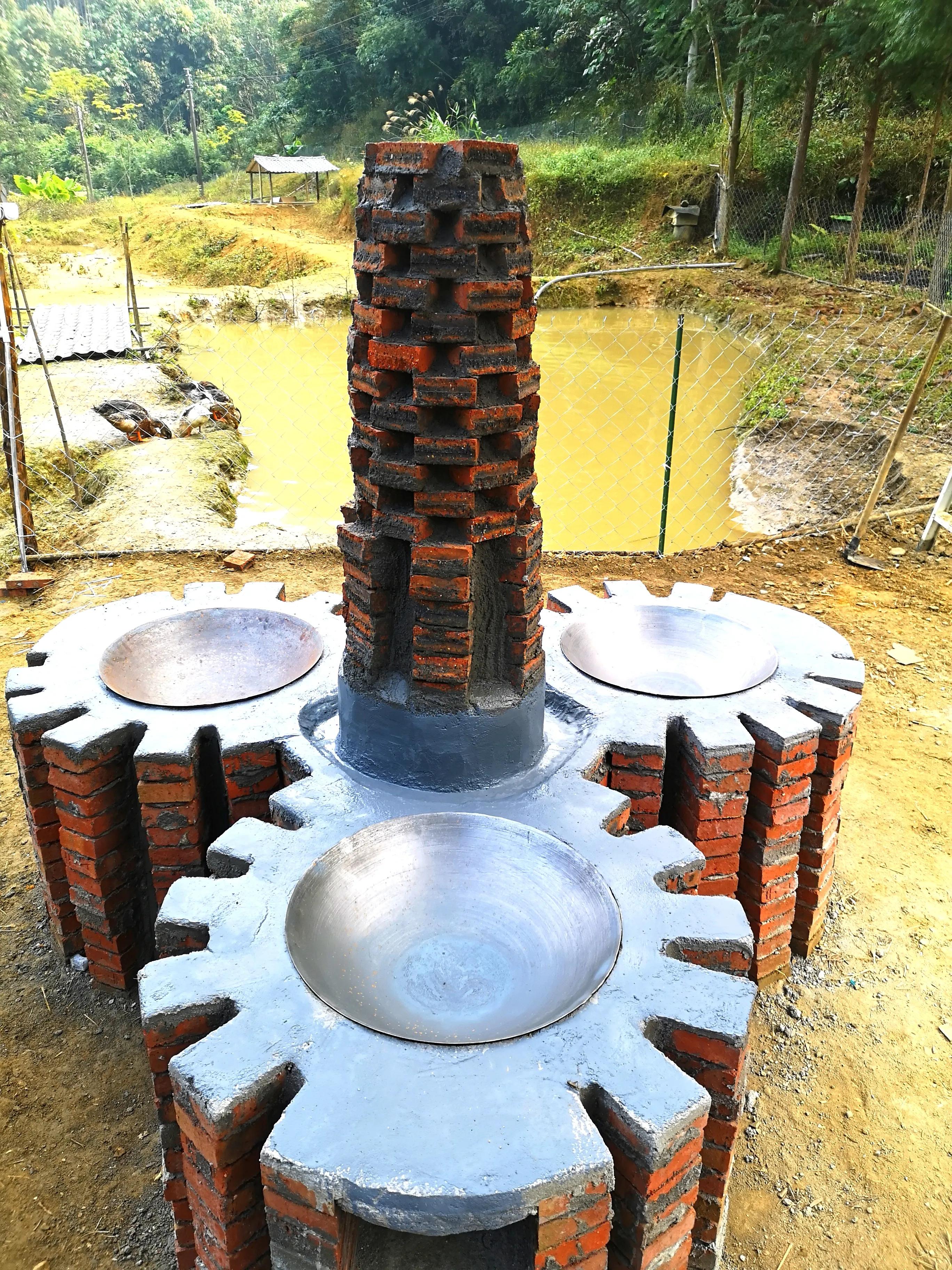 梅花灶视频教程,连环灶制作全过程