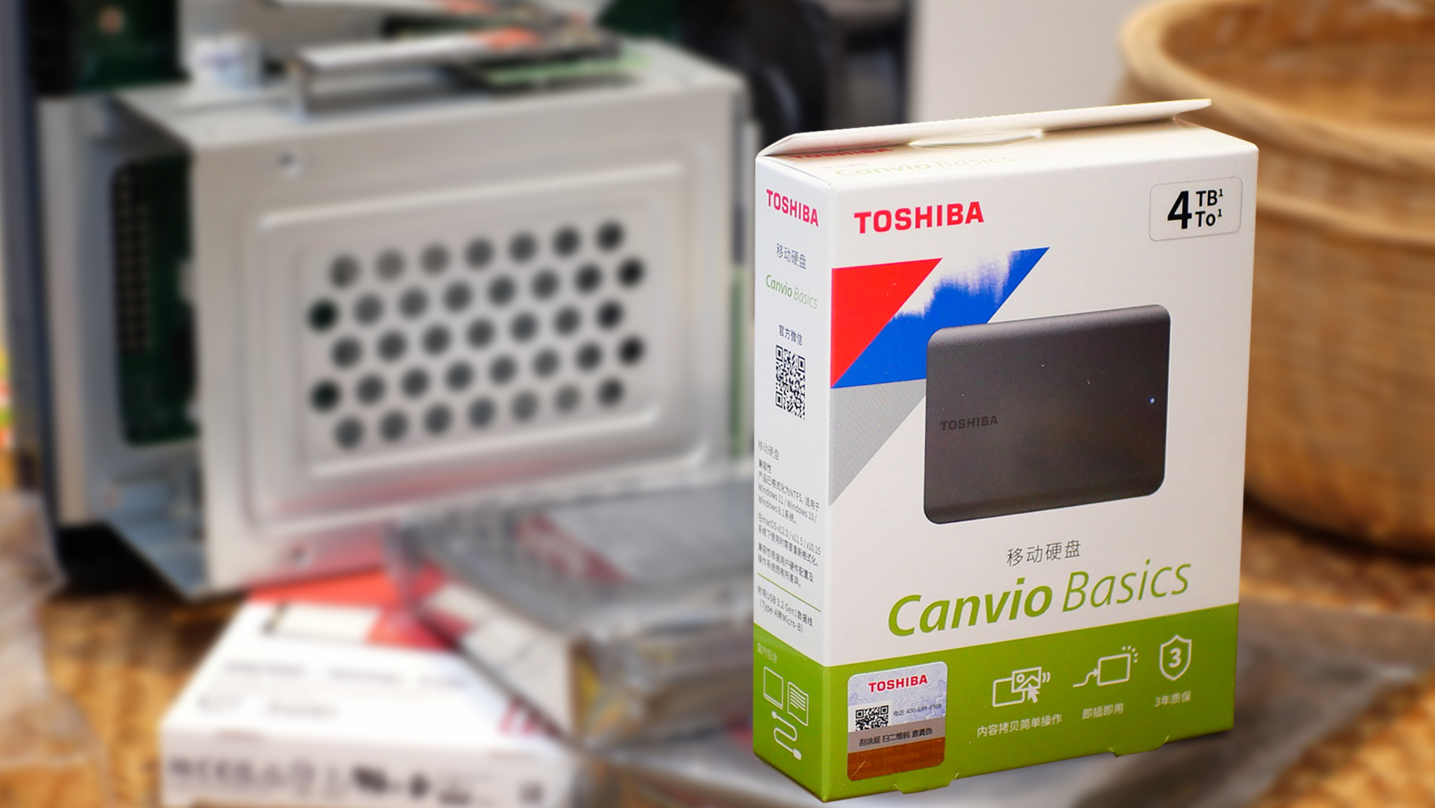 小体积大容量，4TB的超大数据也能装入口袋东芝4TB旗舰A5移动硬盘