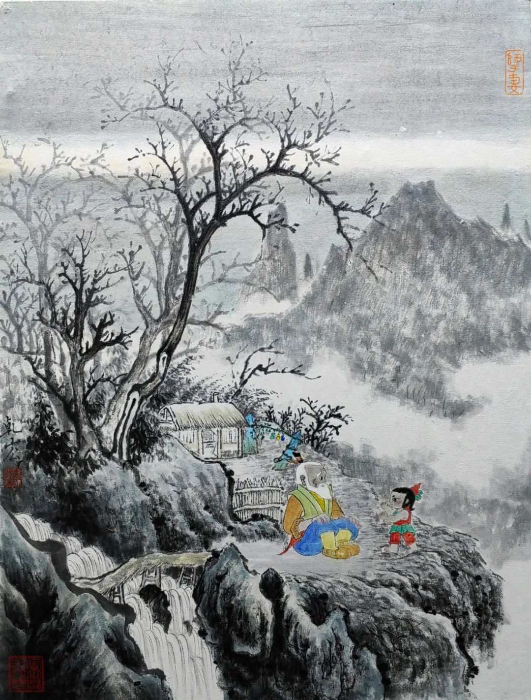 青年画家河北师范大学研究生力森作品欣赏—念依草堂第241期