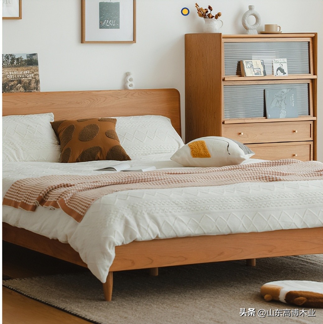 高密高博铭品家具工厂岩板餐桌,高密樱桃木实木家具