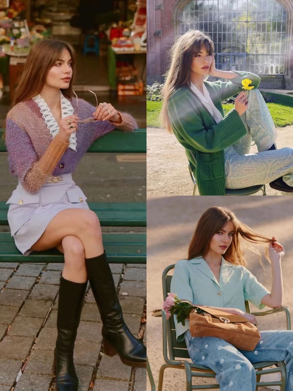 法式小众套装搭配外套,法式外套穿搭风格