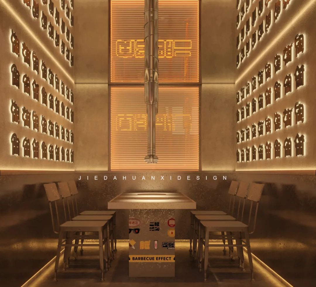 高端烤肉餐饮设计,烤肉店最平价的设计风