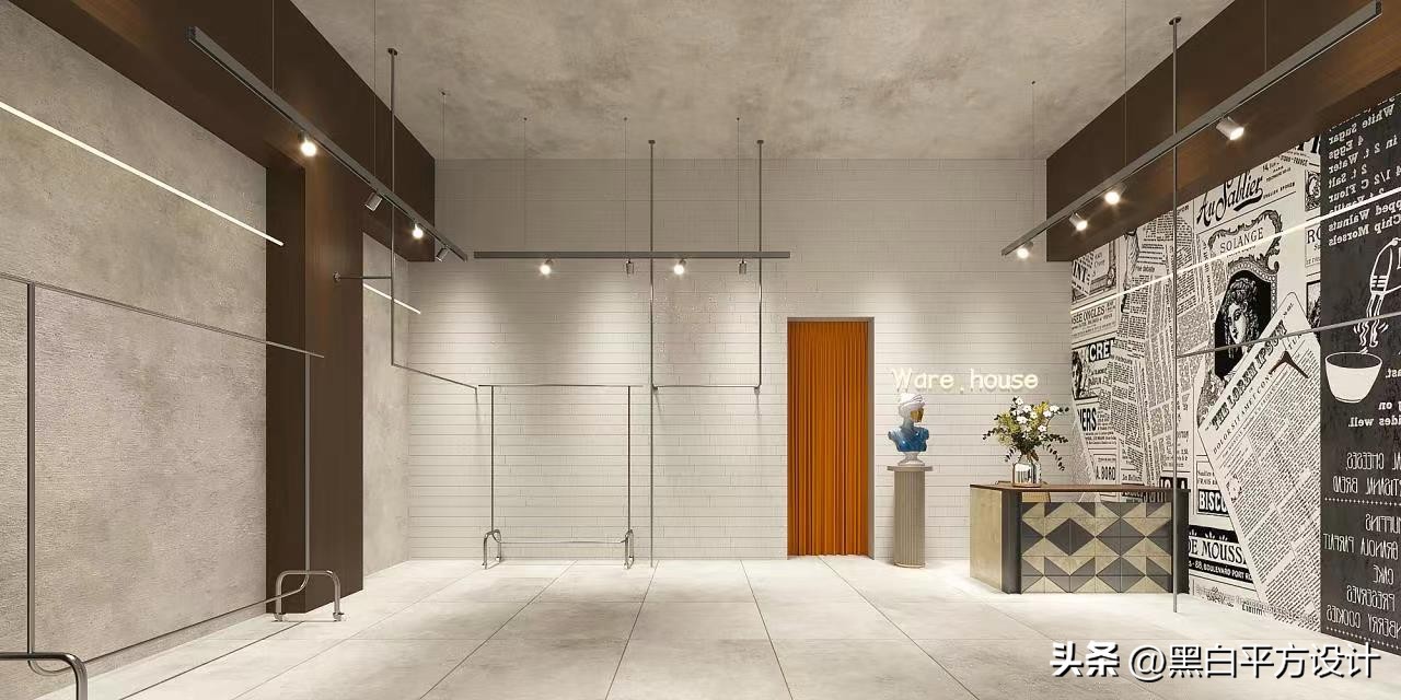 极简风女装店设计图,奶油风女装店设计