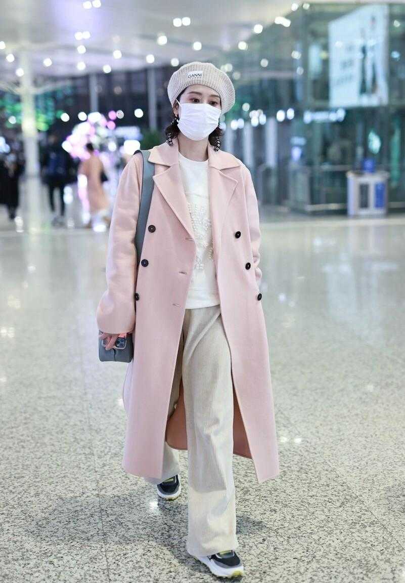 海清日常春天着装穿搭图,海清帅气冬季穿搭