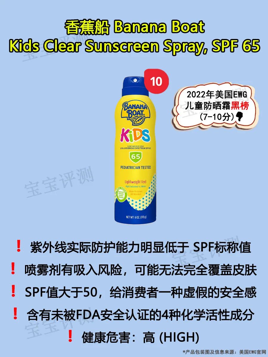 2021防晒霜儿童排名第一名,儿童防晒霜测评推荐spf50