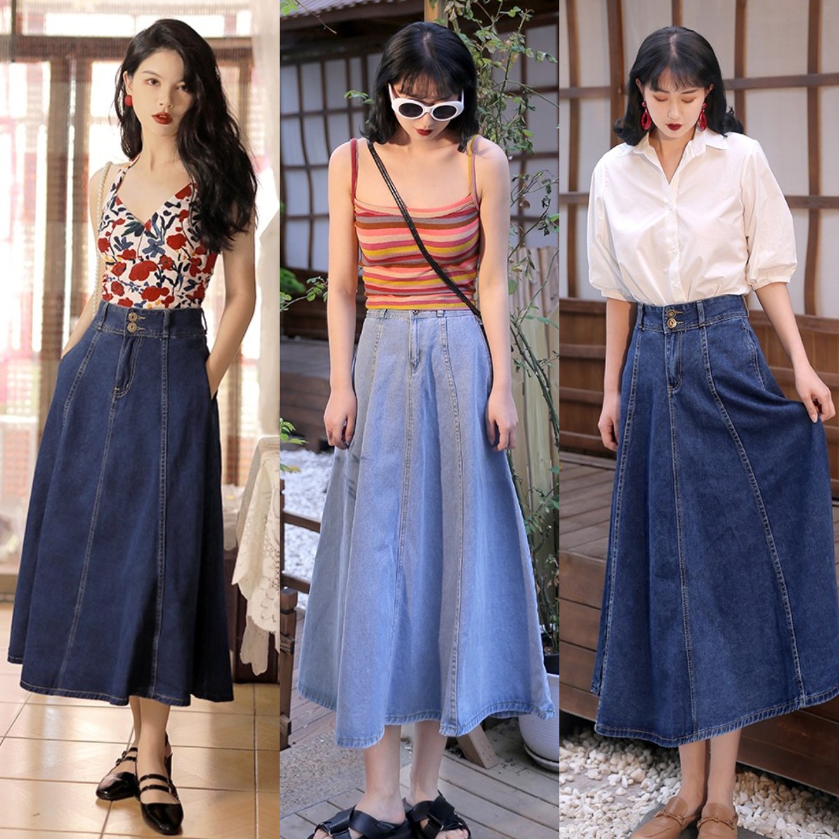 最近火了一种裙子，叫：法式半身裙，优雅又显瘦，梨形身材也能穿