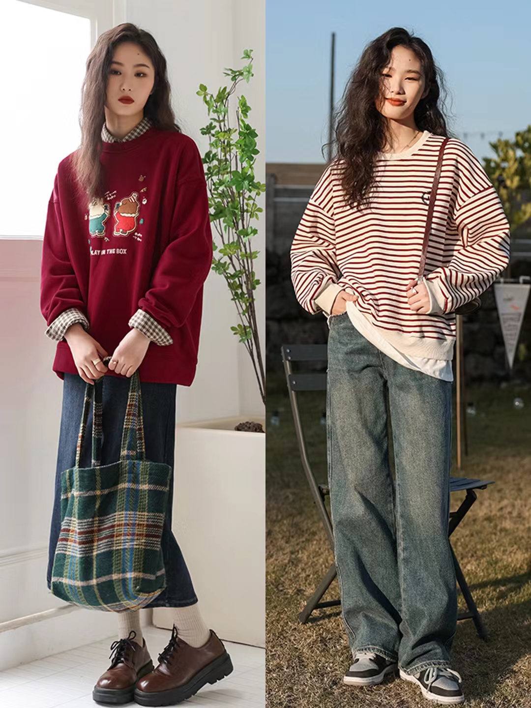 春天长款卫衣怎么搭配才好看,早春卫衣的时髦穿搭你有get吗