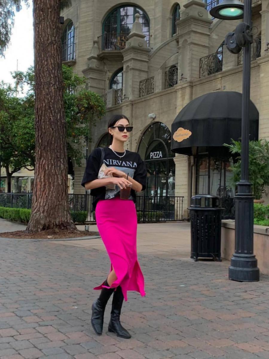 粉色搭配的高级穿法,粉色大衣穿搭高级感