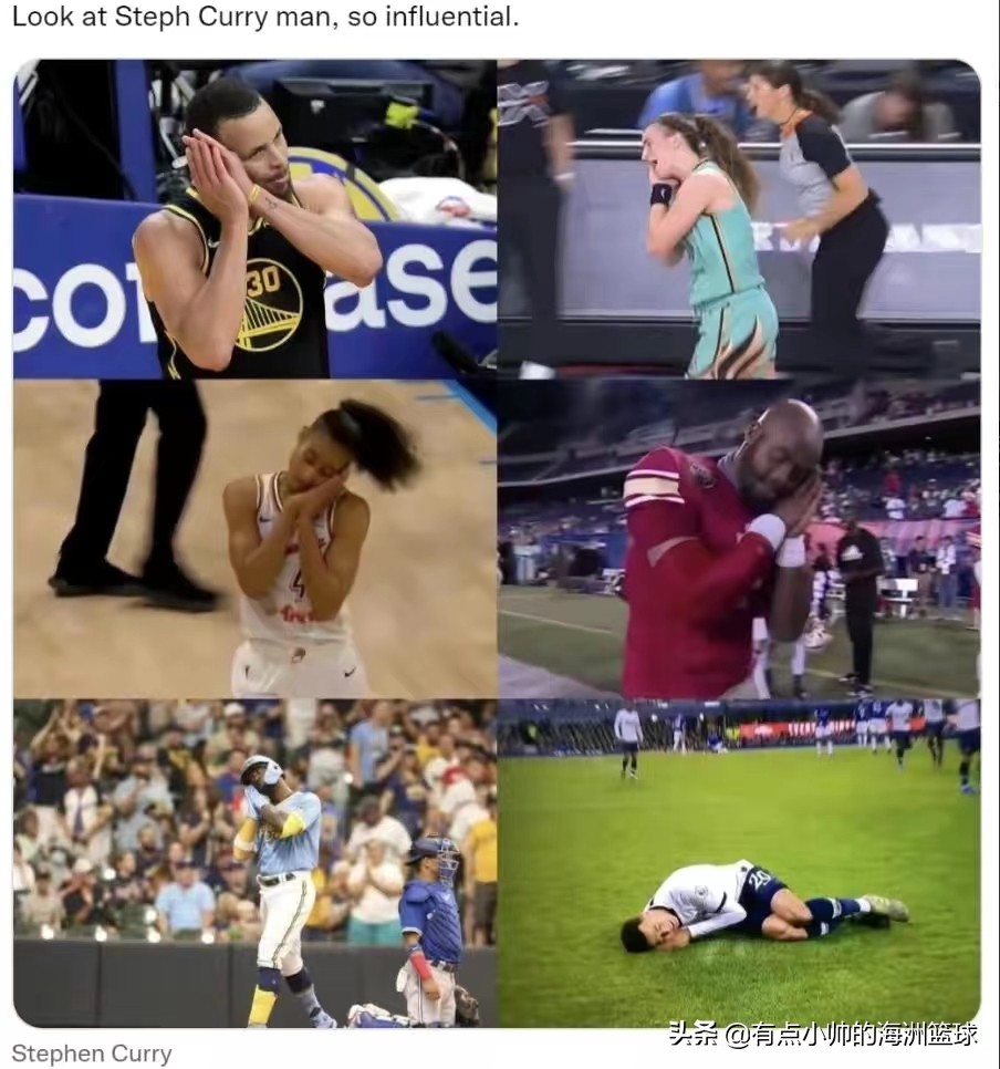 库里影响力大,库里招牌动作手势庆祝晚安